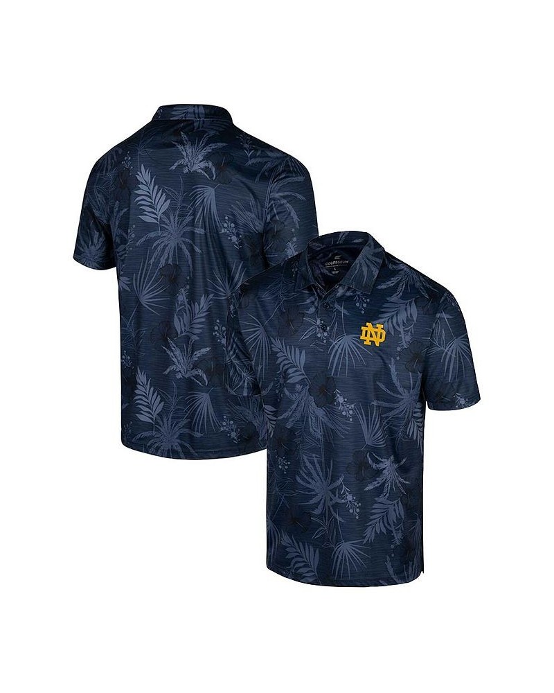 Men's Navy Notre Dame Fighting Irish Big and Tall Palms Polo Shirt $34.79 Polo Shirts