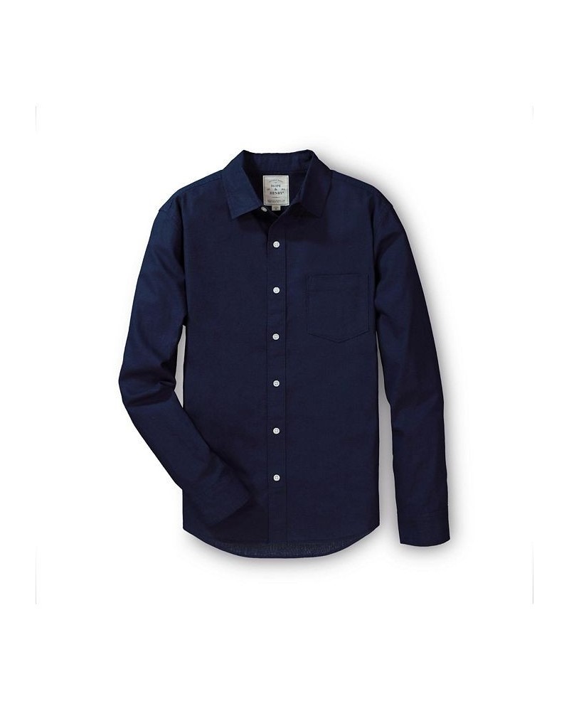 Mens' Linen Button Down Shirt Blue $23.37 Shirts