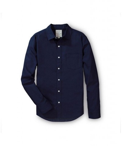 Mens' Linen Button Down Shirt Blue $23.37 Shirts