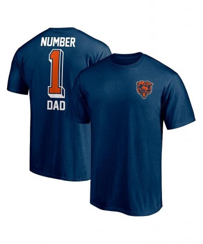 Men's Branded Navy Chicago Bears 1 Dad T-shirt $17.00 T-Shirts