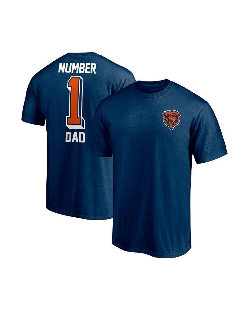 Men's Branded Navy Chicago Bears 1 Dad T-shirt $17.00 T-Shirts