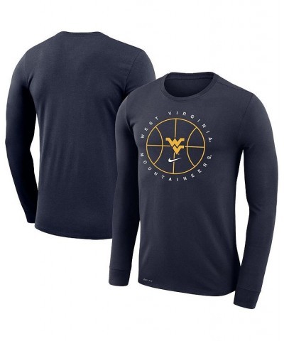 Men's Navy West Virginia Mountaineers Basketball Icon Legend Performance Long Sleeve T-shirt $29.14 T-Shirts