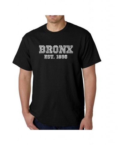 Mens Word Art T-Shirt - Popular Bronx, NY Neighborhoods Black $16.10 T-Shirts