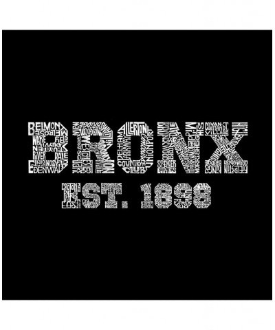 Mens Word Art T-Shirt - Popular Bronx, NY Neighborhoods Black $16.10 T-Shirts