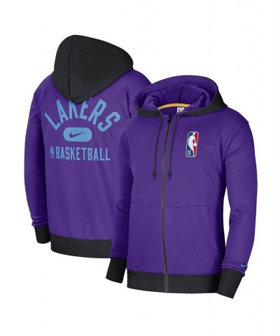 Men's Purple and Black Los Angeles Lakers 2021/22 City Edition Courtside Heavyweight Fleece Full-Zip Hoodie $40.03 Sweatshirt