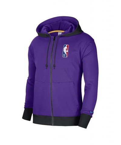 Men's Purple and Black Los Angeles Lakers 2021/22 City Edition Courtside Heavyweight Fleece Full-Zip Hoodie $40.03 Sweatshirt