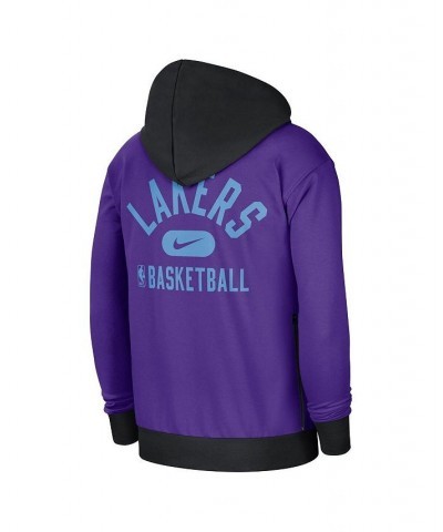 Men's Purple and Black Los Angeles Lakers 2021/22 City Edition Courtside Heavyweight Fleece Full-Zip Hoodie $40.03 Sweatshirt