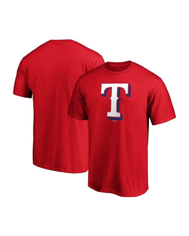 Men's Red Texas Rangers Official Logo T-shirt $17.91 T-Shirts