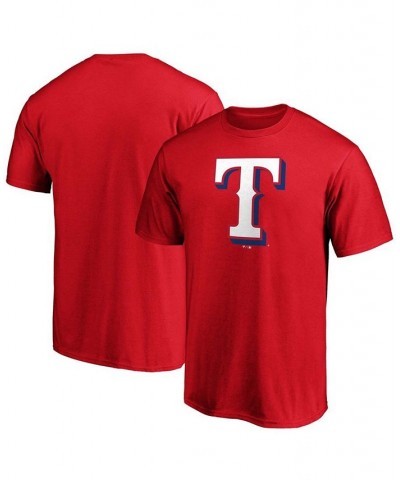 Men's Red Texas Rangers Official Logo T-shirt $17.91 T-Shirts