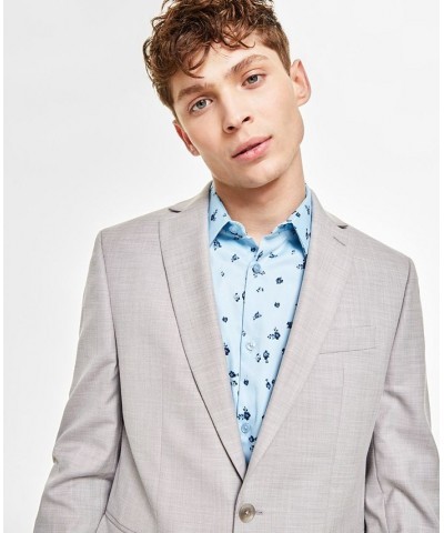 Men's Slim-Fit Sharkskin Suit Blazer Gray $40.67 Blazers