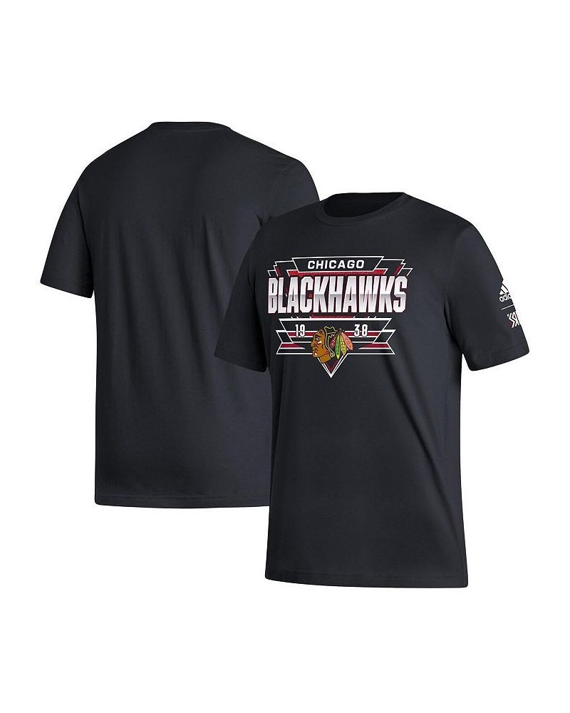 Men's Black Chicago Blackhawks Reverse Retro 2.0 Fresh Playmaker T-shirt $15.96 T-Shirts