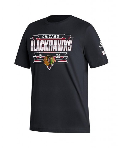 Men's Black Chicago Blackhawks Reverse Retro 2.0 Fresh Playmaker T-shirt $15.96 T-Shirts