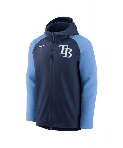 Men's Navy, Light Blue Tampa Bay Rays Authentic Collection Performance Raglan Full-Zip Hoodie $54.00 Sweatshirt