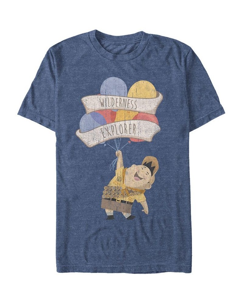 Disney Men's Up Russell Wilderness Explorer, Short Sleeve T-Shirt Blue $15.75 T-Shirts