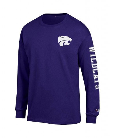 Men's Purple Kansas State Wildcats Team Stack Long Sleeve T-shirt $29.99 T-Shirts