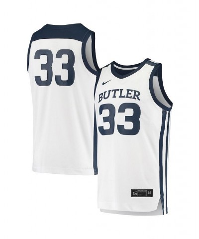 Men's 33 White Butler Bulldogs Replica Basketball Jersey $38.70 Jersey