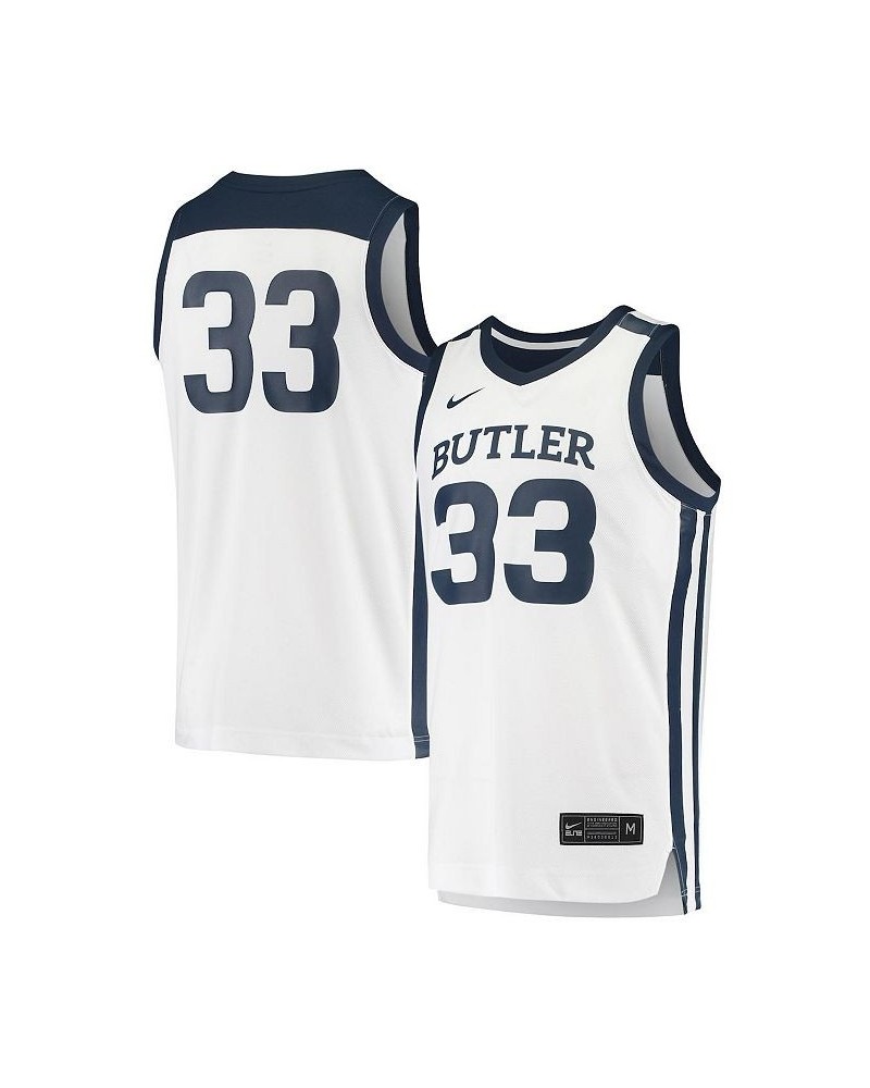 Men's 33 White Butler Bulldogs Replica Basketball Jersey $38.70 Jersey