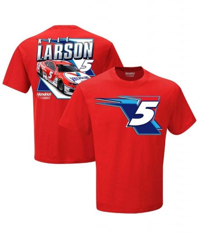 Men's Red Kyle Larson Valvoline 2-Spot Graphic T-shirt $16.72 T-Shirts