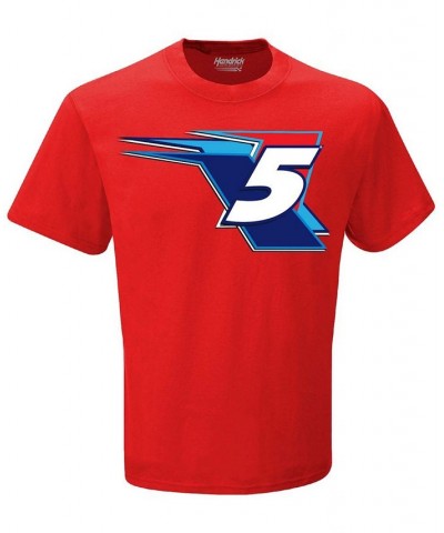 Men's Red Kyle Larson Valvoline 2-Spot Graphic T-shirt $16.72 T-Shirts