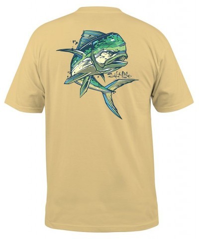 Men's Salt Life Artsy Mahi Graphic T-Shirt Yellow $17.00 T-Shirts