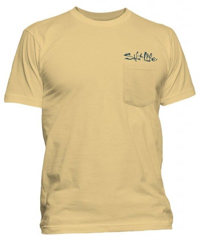 Men's Salt Life Artsy Mahi Graphic T-Shirt Yellow $17.00 T-Shirts