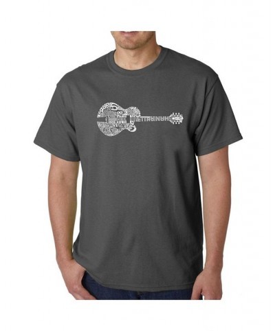 Men's Word Art T-Shirt - Country Guitar Gray $19.24 T-Shirts