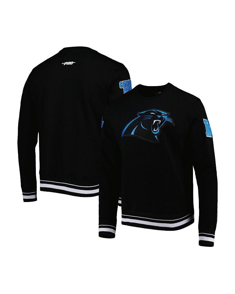 Men's Black Carolina Panthers Mash Up Pullover Sweatshirt $42.00 Sweatshirt