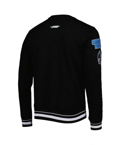 Men's Black Carolina Panthers Mash Up Pullover Sweatshirt $42.00 Sweatshirt