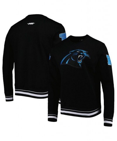 Men's Black Carolina Panthers Mash Up Pullover Sweatshirt $42.00 Sweatshirt