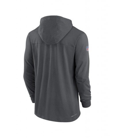 Men's Charcoal Indianapolis Colts Sideline Pop Performance Pullover Long Sleeve Hoodie T-shirt $43.99 T-Shirts