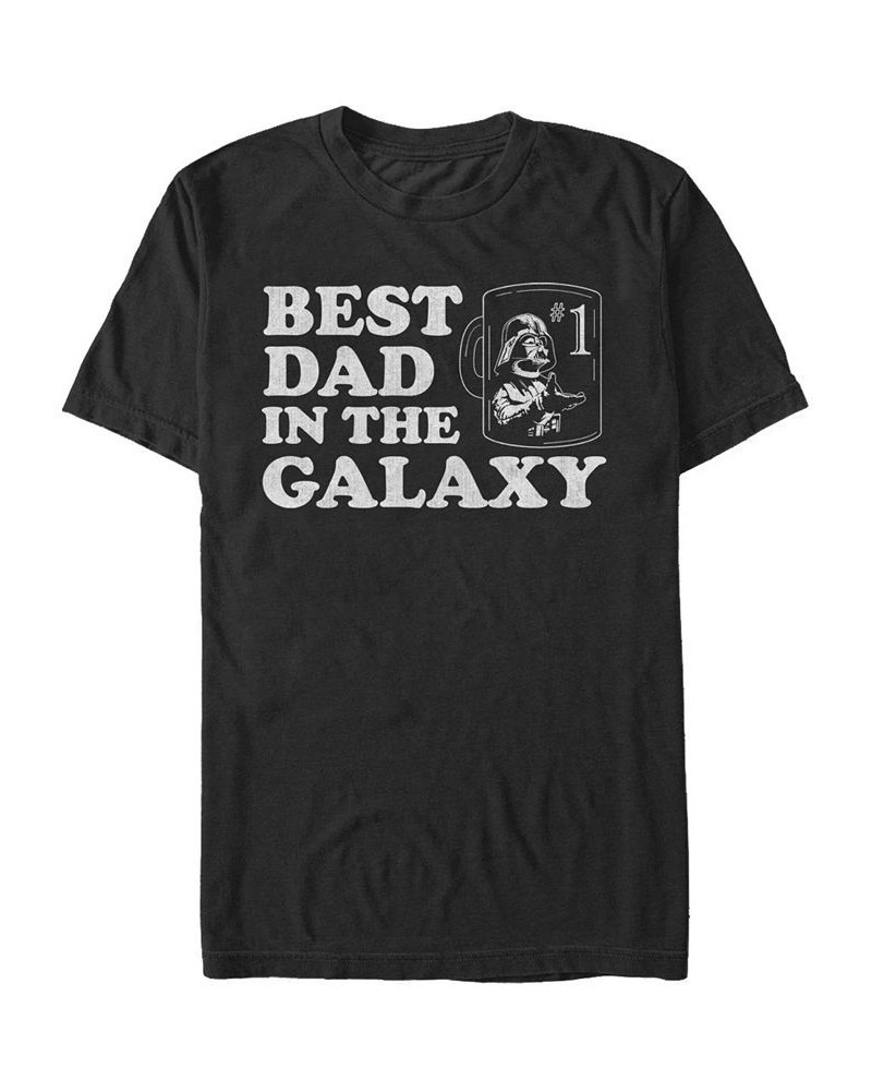 Men's Galactic Dad Short Sleeve Crew T-shirt Black $20.99 T-Shirts