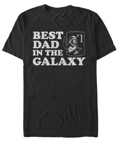 Men's Galactic Dad Short Sleeve Crew T-shirt Black $20.99 T-Shirts