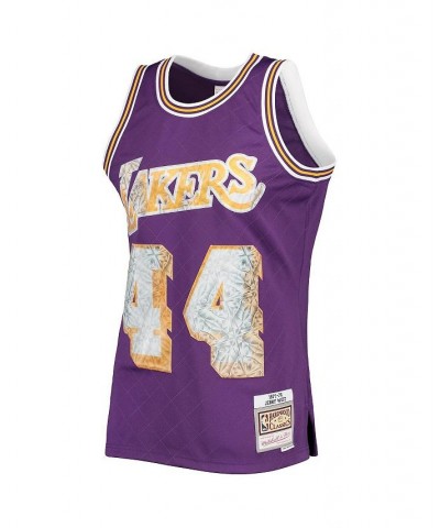 Men's Jerry West Purple Los Angeles Lakers 1971-72 Hardwood Classics 75th Anniversary Diamond Swingman Jersey $49.60 Jersey