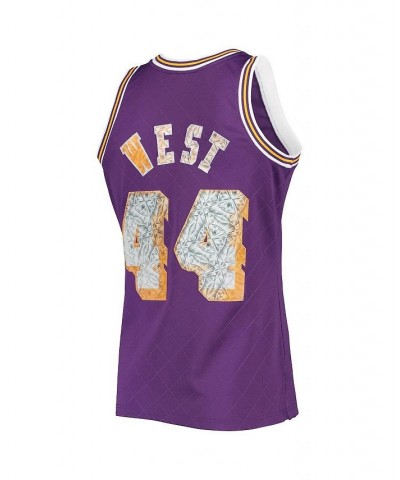 Men's Jerry West Purple Los Angeles Lakers 1971-72 Hardwood Classics 75th Anniversary Diamond Swingman Jersey $49.60 Jersey