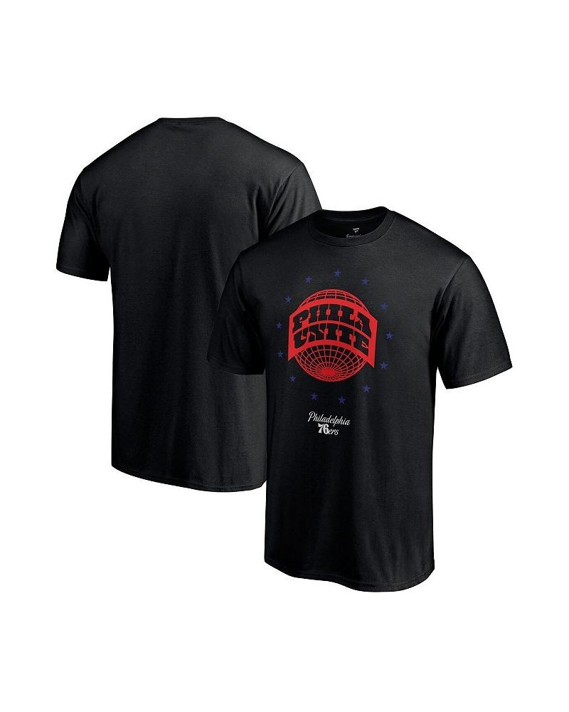 Men's Black Philadelphia 76Ers Phila Unite Hometown Collection T-shirt $14.57 T-Shirts