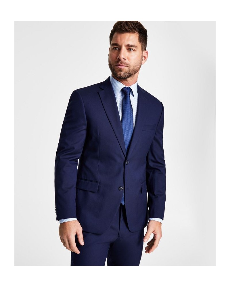 Men's Slim-Fit Stretch Solid Suit Jacket Navy $48.30 Suits