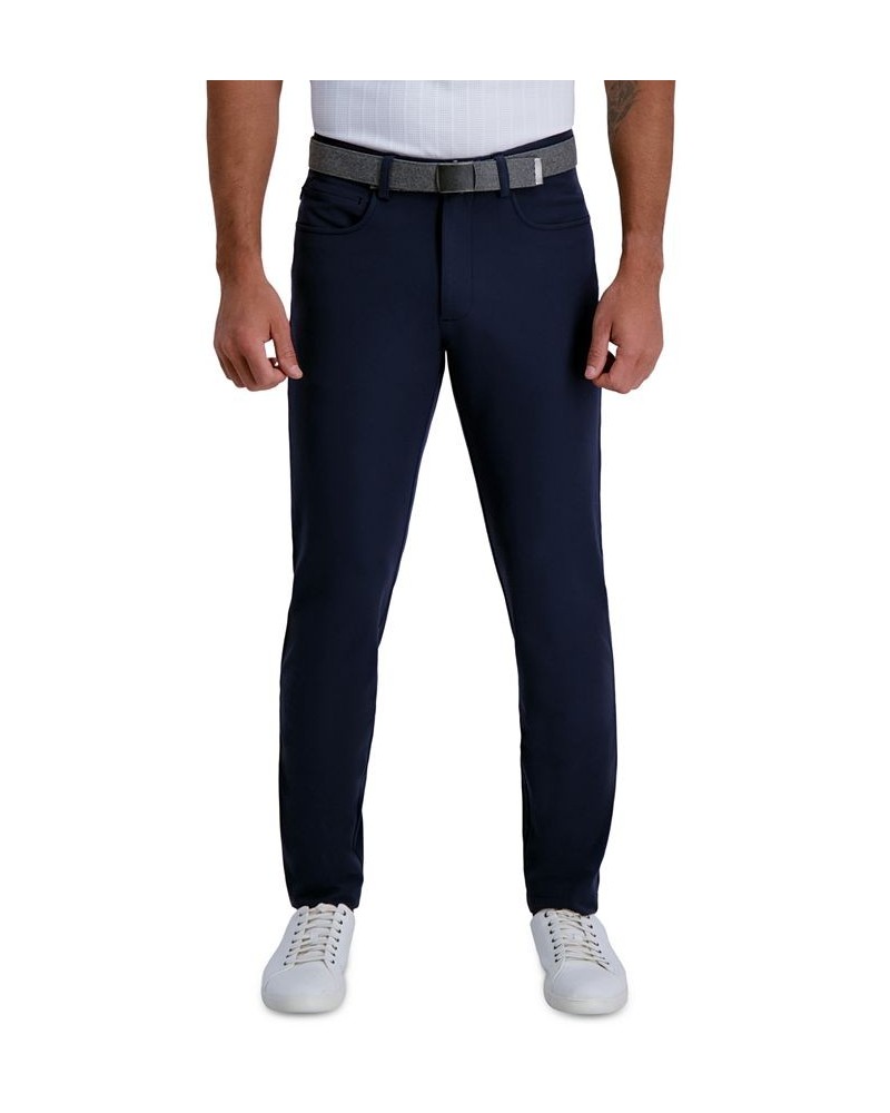 The Active Series™ Slim Fit Flat Front 5-Pocket Tech Pant Blue $29.69 Pants