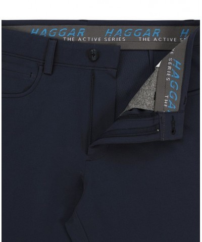 The Active Series™ Slim Fit Flat Front 5-Pocket Tech Pant Blue $29.69 Pants