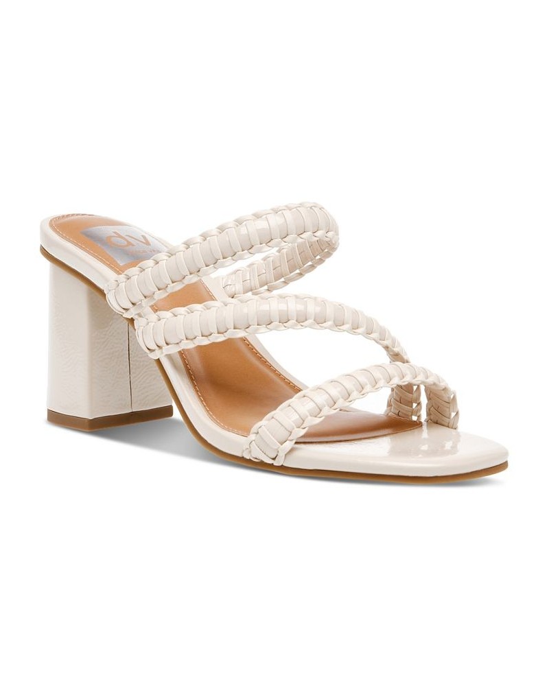 Women's Hickory Asymmetrical Strappy Sandals Ivory/Cream $41.08 Shoes