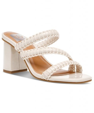 Women's Hickory Asymmetrical Strappy Sandals Ivory/Cream $41.08 Shoes