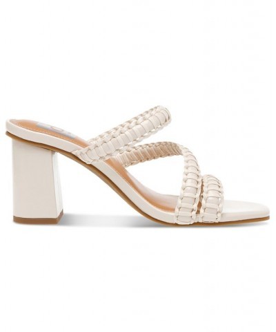 Women's Hickory Asymmetrical Strappy Sandals Ivory/Cream $41.08 Shoes