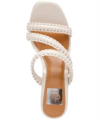 Women's Hickory Asymmetrical Strappy Sandals Ivory/Cream $41.08 Shoes