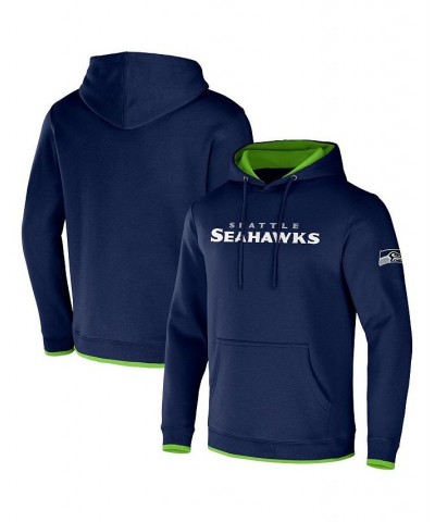 Men's NFL x Darius Rucker Collection by College Navy Seattle Seahawks Pullover Hoodie $31.74 Sweatshirt