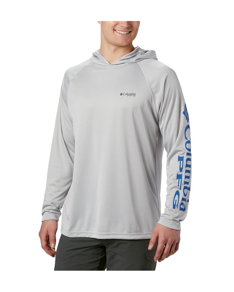 Men's Terminal Tackle UPF 50 Hoodie Gray $31.35 Sweatshirt