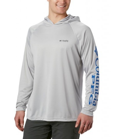 Men's Terminal Tackle UPF 50 Hoodie Gray $31.35 Sweatshirt