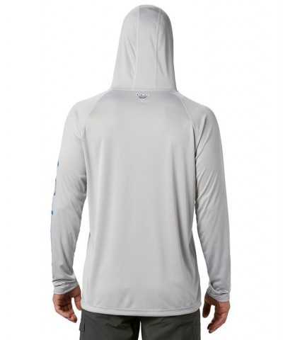 Men's Terminal Tackle UPF 50 Hoodie Gray $31.35 Sweatshirt