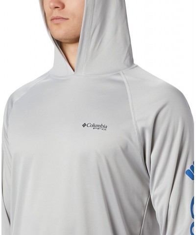 Men's Terminal Tackle UPF 50 Hoodie Gray $31.35 Sweatshirt