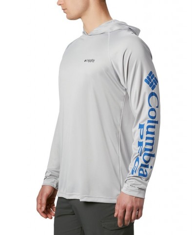 Men's Terminal Tackle UPF 50 Hoodie Gray $31.35 Sweatshirt