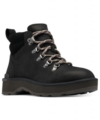 Women's Hi-Line Lace-Up Hiking Boots Black $50.96 Shoes