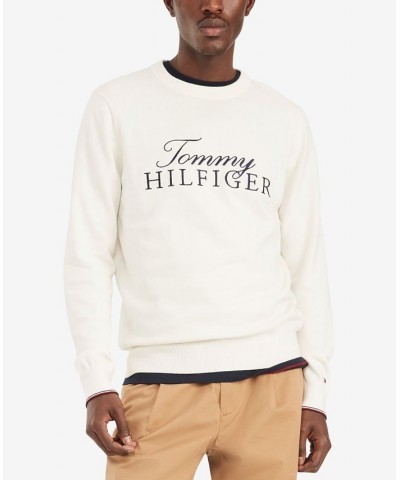 Men's Niles Logo Crewneck Sweater White $25.39 Sweaters